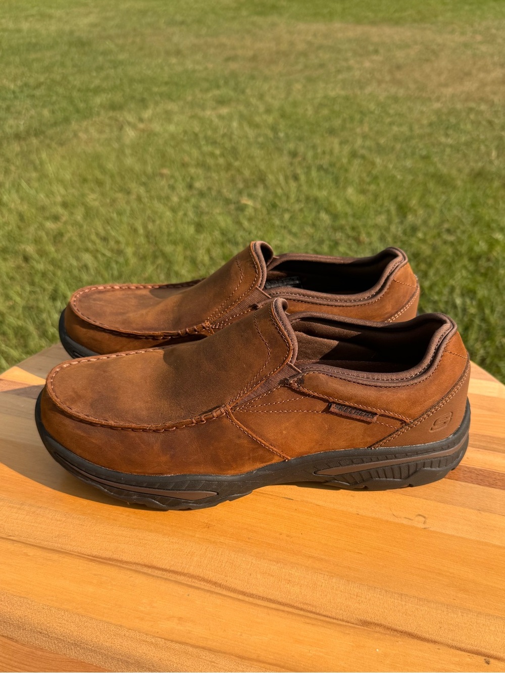 Skechers Men's Brown Slip-On Casual Loafers